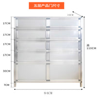 新款家用铝合金鞋柜不锈钢阳台防晒门口收纳鞋架简易门口户外鞋柜