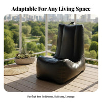Single-Seater Lazy Sofa Vintage & look Cushiunitd Armchair Set Padded Seat with Footrest for Residents, Students, Bedroom