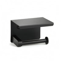Bathroom Tissue Holder with Shelf Space-Saving Hardware Modern for Powder Room
