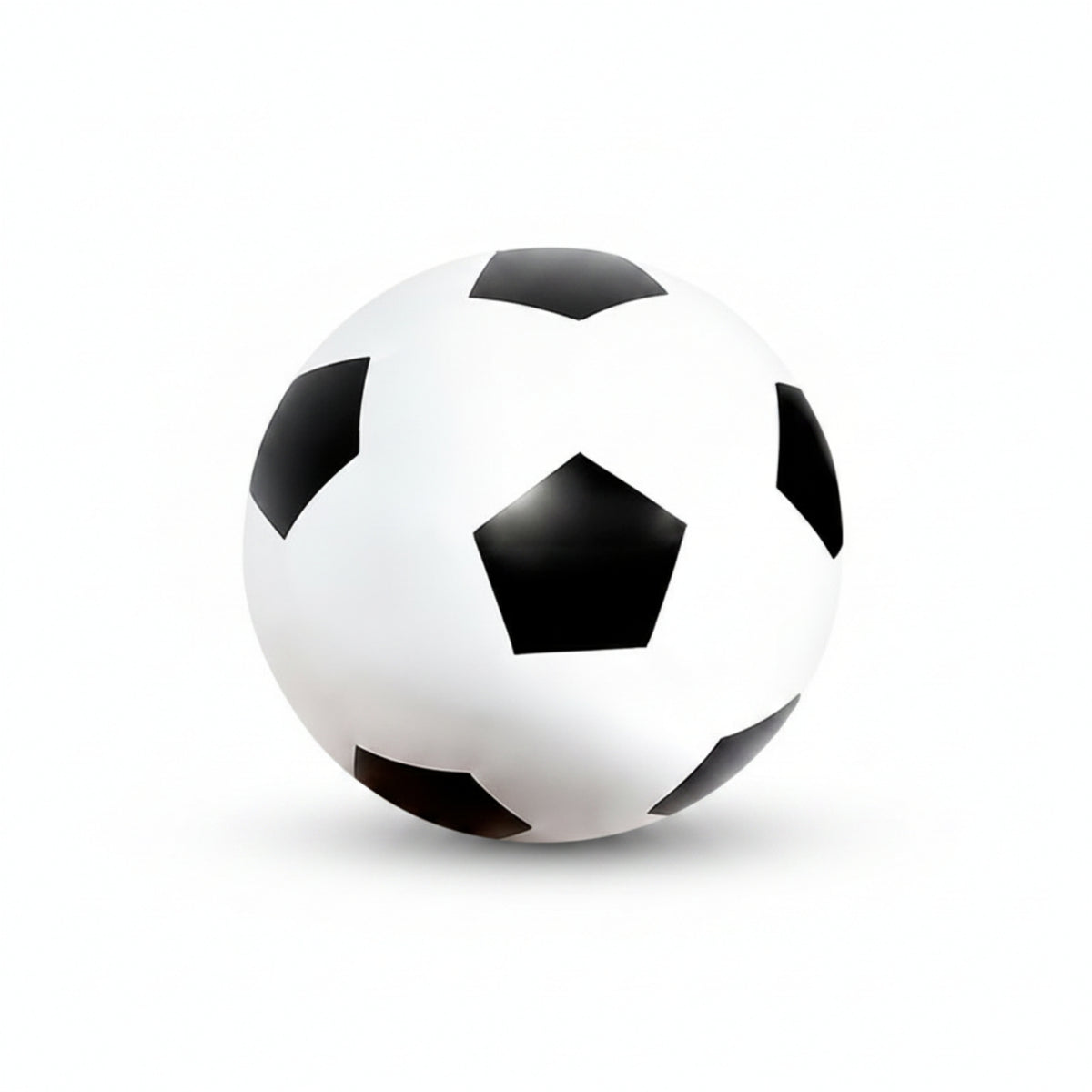 PVC Soccer Ball Black and White Inflatable Soccer Ball Lightweight for Outdoor