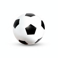PVC Soccer Ball Black and White Inflatable Soccer Ball Lightweight for Outdoor