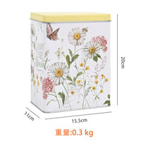 Round Tin Cookie Jar with Lid, Metal Storage Container for Baking and Candy