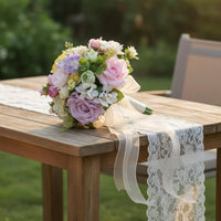 Bridal Hand Arrangement Lifelike Bridal Blossom Arrangement Decorative Ribbon