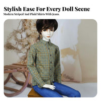 60cm Male Doll Outfit Handmade 1/3 Scales BJD Clothes Detailed Craftsmanship 1/3 BJD Doll Clothes for Collection Display