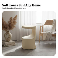 Round Pedestal Table Wabi-Sabi aesthetic Nightstand Japanese Inspired for Homeowners