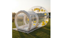 360° Panoramic View Inflatable Bubble Tent Easy Setup Transparent Garden Dome Spacious Interior Clear Inflatable Igloo Protection for Children, Glamping, Camping, Parties, Commercial Display