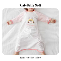 Soft and Comfortable Convertible Sleep Gown Long Sleeve Infant Sleepwear Machine Washable Wearable Blanket Cartoon Print for Infants, Toddlers, Parents, Bedtime, Rest Time, Restping, Nursery