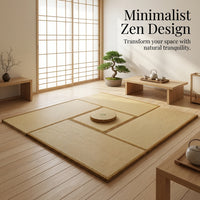 Tatami Floor Cushion Rush Grass Meditation Seat Cushion, Large Floor Pillow for  #variant:Dark Brown