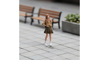 Backpack Girl Figurine Realistic Design Miniature Girl Model Miniature Scene Accessory Highly Detailed for Collectors