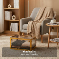 Stackable container with Doors Installationinstallationinstallation-prepared Household Storage Large Capacity