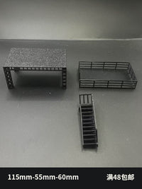 628 Workshop 1/64 Two-Story Loft Scene Platform Steel Frame Display Stand for 64 Car Model Scene Accessories