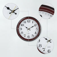 Quartz Wall Clock Large Face Round Wall Clock Silent for Office, Bedroom
