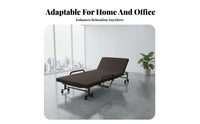 Single Person Nap Cot Foldable Design Folding Bed Portable Space-Saving for Office Workers, Students, Home, Hospital, Guest Room