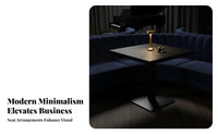 Circular Table and 2-Chair Set Sturdy Construction Cafe Seating Modern Design Space-Saving for Restaurant Owners, Coffee Shop