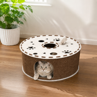 Felt Cat Tunnel Bed Large Washable Cat House Hideaway Relieve Lack of Exercise
