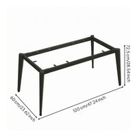 Welded Steel Table Legs Cross-Braced Square Desk Legs Furniture Part Heavy Duty Home Hardware Industrial Style