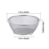 Kitchen Colander Bowl with Handles, Stainless Steel Double Layer Colander and Rice Washing Bowl, Modern Minimalist Style Vegetable Strainer