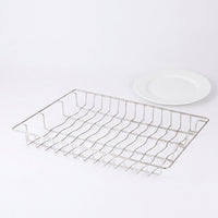 Wall Mounted Dish Rack with Drain Basket, Stainless Steel Rack with Fruit and Slicing Board Holder, Space Saving Modern Kitchen Storage