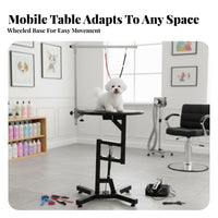Hydraulic Grooming Table Foot Pedal Control Adjustable Height Dog Grooming Table Non-Slip Surface for Pet Health Pet Care Facility