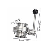 Quick-Install Butterfly Valve Polished Metal Industrial Part