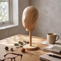 Hat Display Stand with Wooden Base Tabletop for Retailers