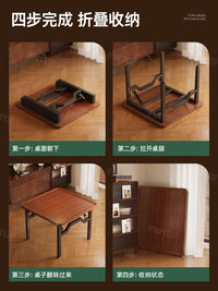 折叠麻将桌家用小型手搓四方桌子正方形餐桌简易棋牌桌掼蛋专用桌