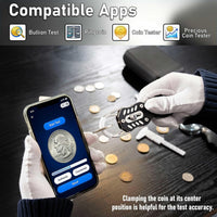 Coin Positioning Test Kit for Resonance Testing and Size Verification of Gold and Silver Coins