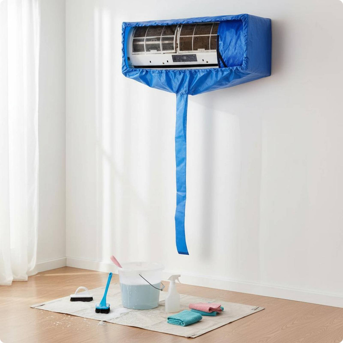 Air Conditioner Cleaning Bag Easy to Use Split Heating and Cooling Wash Cover