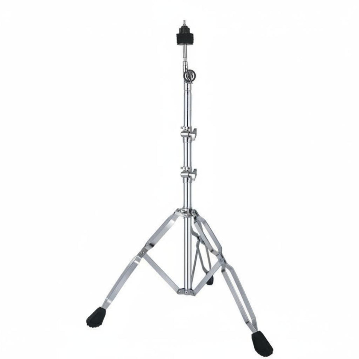 Angle Adjustable Straight Cymbal Stand Stable Support Cymbal Extendable Stand Heavy Duty Music Gear Rubber Feet for Drummers, Musicians