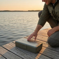 Hard Plastic Measuring Tackle Box Smoky Lid Slim-Profile Tackle Box Easy to Clean Divided Storage Container Transparent Design