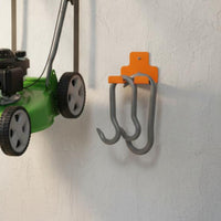 Wall-Mounted Tool Holder Bent Plate Metal Storage Bracket Orange