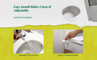 Dual-spray bidet, adjustable pressure