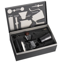 Pour Over Coffee Set with Grinder, Filter Paper, Server, Dripper, Scale, Hand Grinder, Gift Box