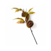 Artificial Chestnut Branch Plastic Chestnut Branch Yellow-Green