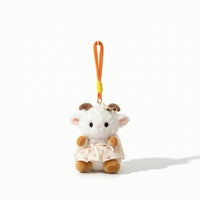Soft Sheep Charm with Cord Kawaii Sheep Pendant Lovely Bag Charm Cuddly for Girls, Keys