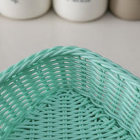 Rounded Triangle Basket Multi-Purpose accessibleTop Woven Basket Natural