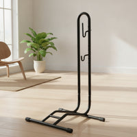 Upright Floor Bike Stand Vertical Freestanding Bike Rack Stable Two-Wheeler Repair Stand Space-Saving for Cyclists, Riders, Garage, Home Storage