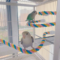 Bird Swing and Parrot Toys for Budgies, Flexible Rope and Iron Cockatiel Toys, Hanging Cage Rope for Parakeets and Cockatiels