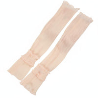 Breathable Bowknot Pearl Arm Sleeves High Elasticity Protection Arm Sleeves Lightweight for Drivers, Athletes, Outdoor Activities, Travel