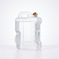 Storage Gear Top Handle Large Opening Water Container with Scale Clear Rectangular Water Container Food-Grade for Kitchen
