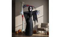 Freestanding Grim Reaper with Reaping Blade Oversized Inflatable Grim Reaper Outdoor Seasonal for Yard, Halloween Parties, Storefront