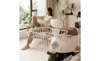 Rectangular Wire Bike Basket with Mounting Bracket Open-Grid Wire Basket Large Spacious for Commuters, Grocery Runs, Errands