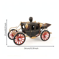 Regal Carriage Model Tabletop Vintage Carriage Model Industrial Stylistic Embellishment for Office