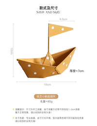 地中海简约铁艺小帆船模型摆件创意居家儿童房幼儿园桌面摆设装饰