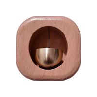 Japanese Design Entryway Brass Bell Crisp Pleasant Sound Wooden Frame Door Chime Solid Wood for Shop, Bedroom