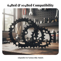 Cycle Chain Gear Aluminum Alloy Bike Crankset Gear Steel Construction Mountain Bike Chainwheel for Cyclists, Biking