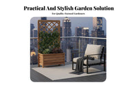 Rust-Resistant Aluminum Alloy Flower Box Long-Lasting Planter Box with Trellis Weatherproof Outdoor Privacy Screen Planter Heavy Duty for Balcony Gardeners, Patio Owners, Landscape Designers, Courtyard, Deck, Roadside, Poolside