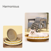 Round Cat Scratcher Toy Corrugated Cat Bed Catnip