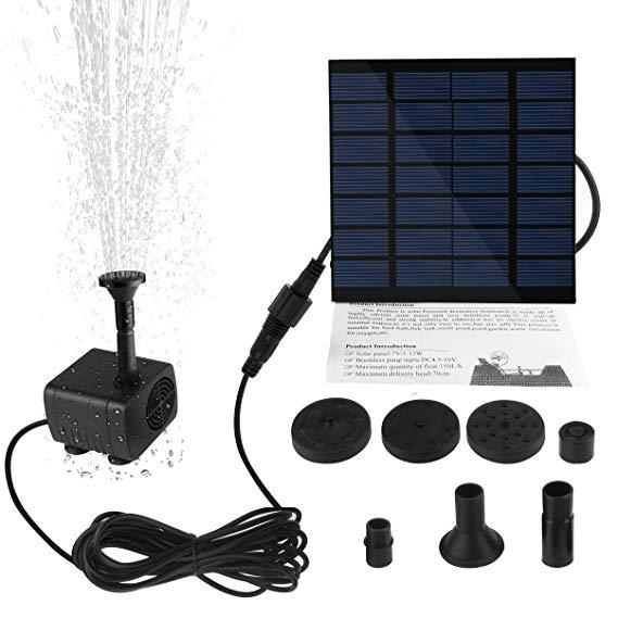 Solar Fountain Pump DC Brushless Water Pump Floating Rockery Solar Water Sprayer