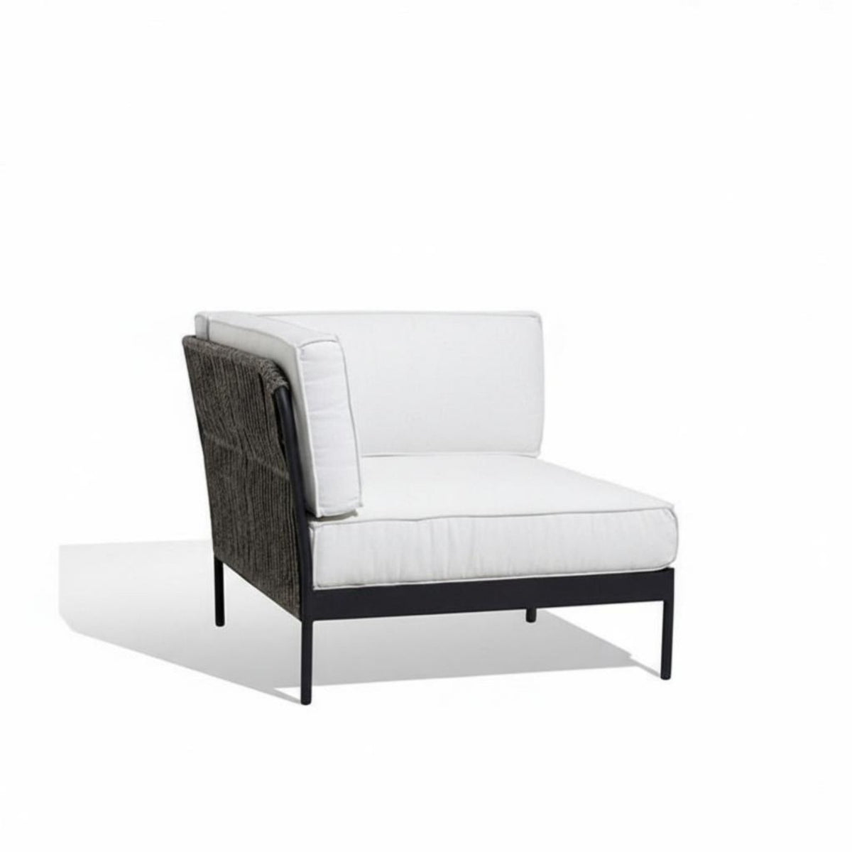 4 Pieces 4-Piece Woven Seating Set Weather-Resistant Outdoor Furniture Set Thick Paddings Easy to Clean for Homeowners